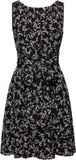 Esprit Damesjurk Zwart Gebloemd Mouwloos A-lijn Polyester Chiffon XS