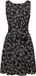 Esprit Damesjurk Zwart Gebloemd Mouwloos A-lijn Polyester Chiffon XS