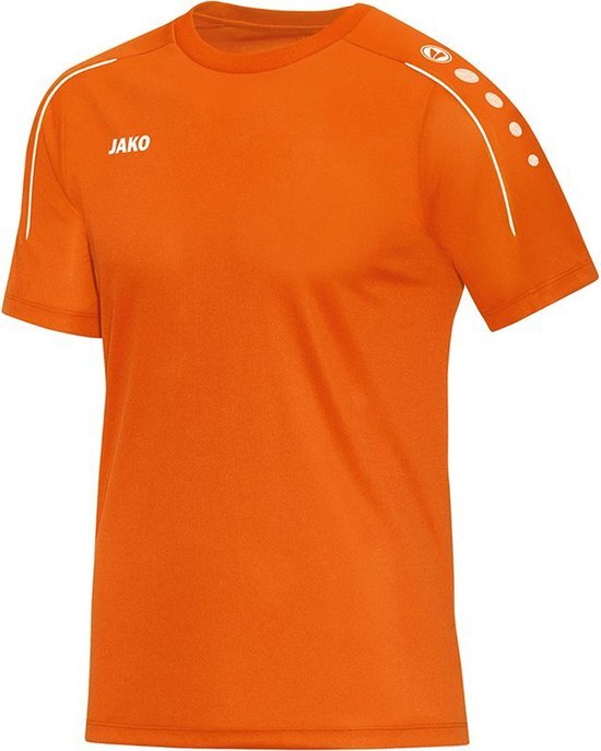 JAKO Classico T-shirt Heren Sportshirt - Maat S - Mannen - oranje/wit