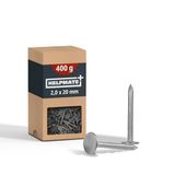 HELPMATE Dakspijkers 2,0 x 20 mm, type B, 400 g, mechanisch verzinkt DIN 1160B, brede kop