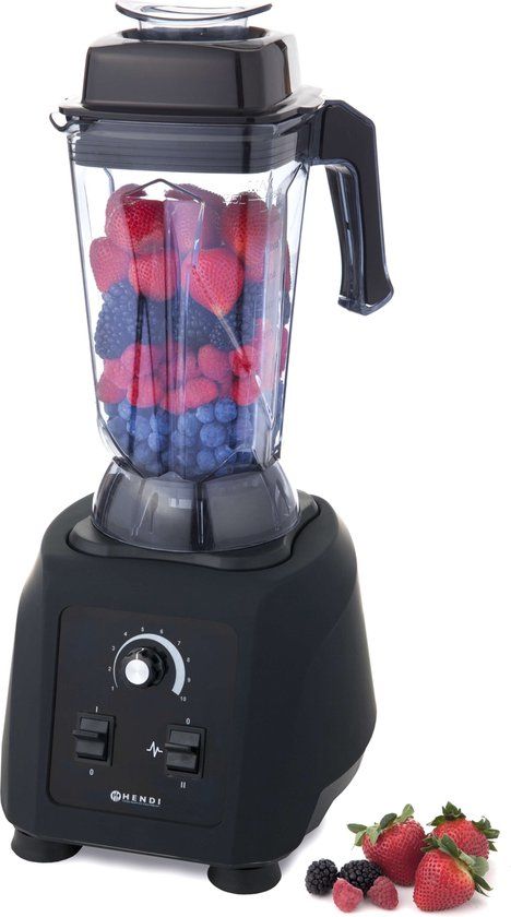 Hendi Elektrische Blender Zwart 2,5 Liter - Professionele Horeca Blender - 1680W
