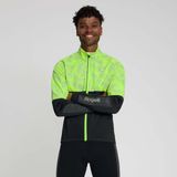 Rogelli HI VIS II Heren Hardloopjack - Reflecterend - Zwart/Fluor