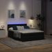 Prolenta Maison Exclusive - Ottomaans bedframe met matras, zwart, 140x190 cm, fluweel