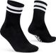 GripGrab Original Stripes Crew Zomer Fietssokken Gestreepte Retro Wielersport Sokken Coolmax - Unisex - Zwart - Maat XS (35-38)