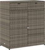 vidaXL Tuinkast - 105x55x113 cm - Poly Rattan - Grijs