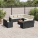 Maison Exclusive - Ensemble de jardin, composé de 12 pièces, avec coussins, noir, en polyrotin