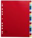 Exacompta 20x Tabbladen met bedrukte tabs in gekleurde PP - 20 tabs - A tot Z - A4 maxi - Geassorteerde felle kleuren - 90E
