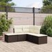 Maison Exclusive - Ensemble de jardin pour le jardin, composé de 5 pièces avec coussins, marron, en polyrotin