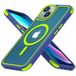 MobNano Hybride magnetische doorzichtige hoes voor iPhone 13/14 hoes [compatibel met MagSafe] stootvast bumper transparant sterke magneet telefoonhoes siliconen voor iPhone/13 14 case - Blauw