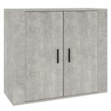 vidaXL Dressoir 80x33x70 cm Bewerkt Hout Betongrijs