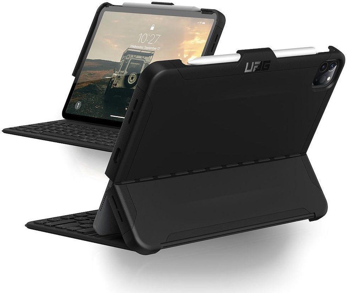 Urban Armor Gear Scout Apple iPad Pro 12.9 2018 / 2020 Hoes Zwart