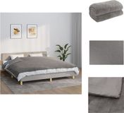 vidaXL Verzwaringsdeken met hoes 155x220 cm 11 kg stof grijs