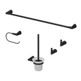 Vicco Tauri Badkameraccessoires set – 5 delen Zwart