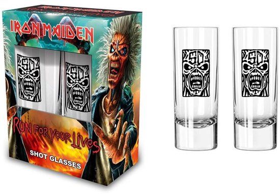 Iron Maiden Run For Your Lives Unisex Shotglazenset