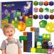 WOOPIE - Jouets de construction - Jouets de construction - Jouets de construction magnétiques Halloween 63 Pièces - Jouets de construction avec éclairage LED - Jouets de construction magnétiques - Blocs de construction - Jouets de construction et de construction