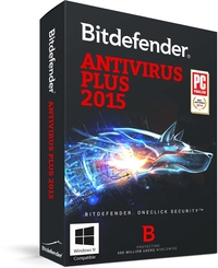 Bitdefender Antivirus Plus 2015, 3 PCs, 1Y