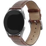 Strap-it Samsung Galaxy Watch 6 Classic 47mm leather crocodile grain band (bruin)