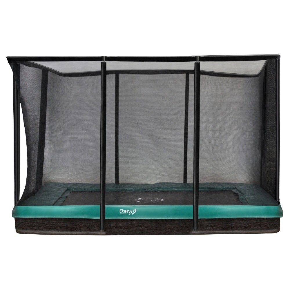 Etan Premium Trampoline Inground Combi - 1259 / 380 x 275 cm - Incl. Veiligheidsnet - Groen - Rechthoekig