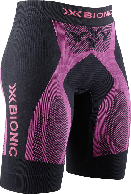 X-BIONIC The Trick G2 Hardloop Shorts Dames, opal black/neon flamingo