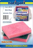 FATIGATI SRL Schuurspons zeep. 5 stuks 9 x 6 x 1,5 28374, zoals afgebeeld