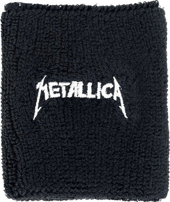 Metallica Logo - Wristband Zweetbandje zwart Katoen -