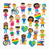Baker Ross FX930 Vilten Diversiteitsstickers, 200 stuks, knutselsets voor kinderen, knutselen op school