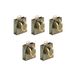 Clairefontaine 212914Cpack - Set van 5 Kleine Premium Cadeauzakken - Goud/Groen Geo - 12x4,5x13,5cm