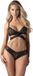 Obsessive - Blomentis 2 Piece Set Lingerie set - XS/S - Zwart