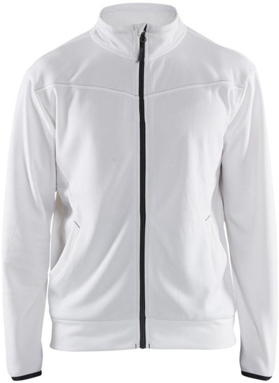 Blåkläder Service sweatshirt met rits 3362-2526 - Wit/Donkergrijs - XXL