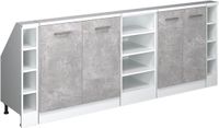 Vicco R-Line Keukenkast voor schuine wand – 210 cm Set van 5 Beton/Wit