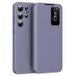 Samsung Étui à rabat Galaxy S25 Ultra Smart Clear View avec fente pour carte - Gris Violet