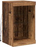 vidaXL LED Dressoir Oudhout 41 x 37 x 67 cm Bewerkt Hout