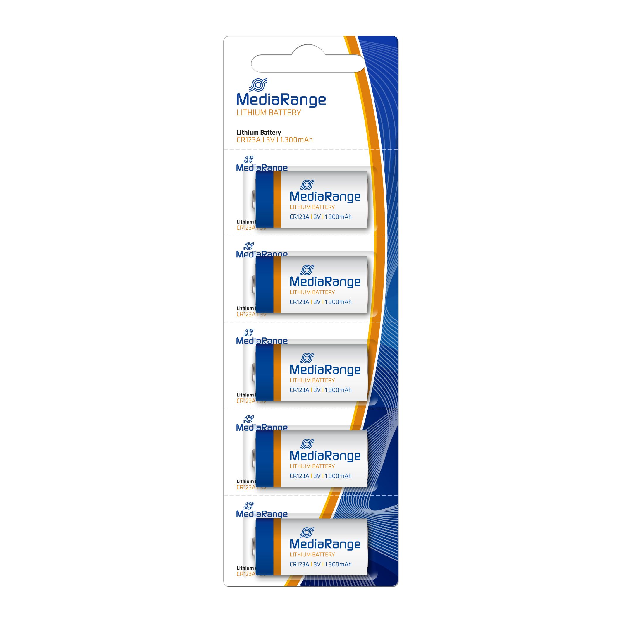 MediaRange MRBAT150 CR123A Lithium Batterijen - 5 stuks