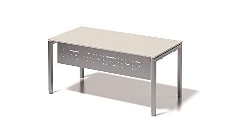 Bisley Cito voetenruimtescherm voor bureau B 1600 mm, metaal, 355 zilver, 3,2 x 14,5 x 0,6 cm