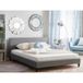 Beliani FITOU - Tweepersoonsbed - Grijs - 180 x 200 cm - Polyester