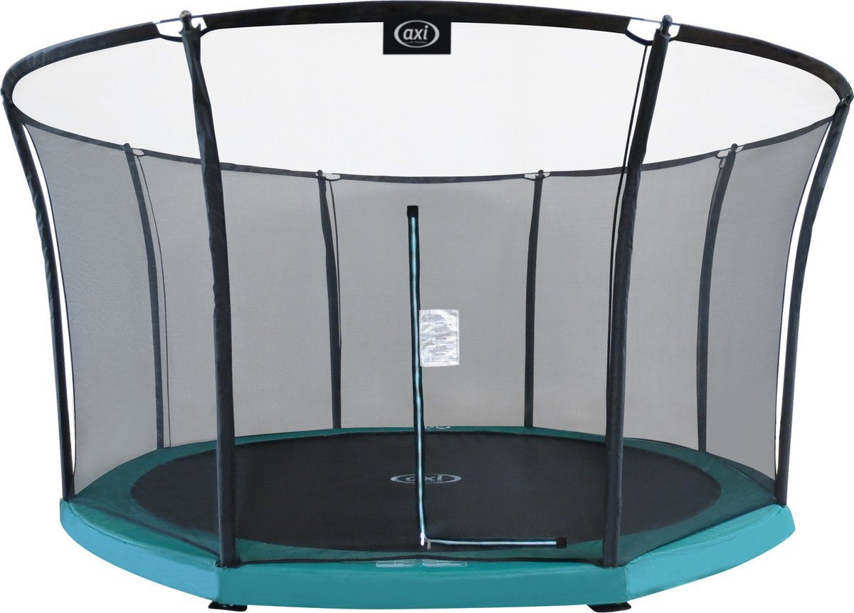 AXI Denver Trampoline met veiligheidsnet Ø 366 cm Groen - Inground - Rond 12ft