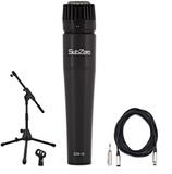 SubZero SZM-10 Dynamic Instrument Microphone with Cable and Low Mic Stand