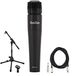 SubZero SZM-10 Dynamic Instrument Microphone with Cable and Low Mic Stand