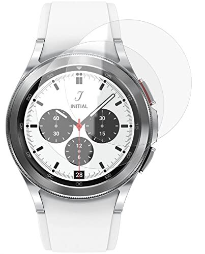 PHONILLICO Displaybescherming van gehard glas voor Samsung Galaxy Watch 4 Classic, 42 mm, 2 stuks