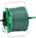 vidaXL Slanghaspel vrijstaand met 20 m slang PVC groen