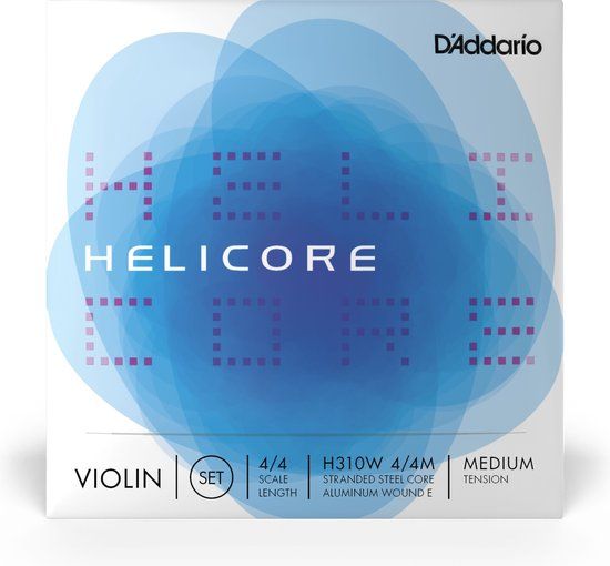D'Addario Helicore H310W - 4/4M Violin Strings - Medium Tension - Aluminum E String