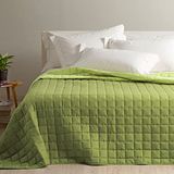 Caleffi Sprei voor lente, modern design, groen, van microvezel, 76619
