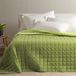 Caleffi Sprei voor lente, modern design, groen, van microvezel, 76619