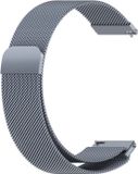 By Qubix Qubix Milanese Bandje voor Garmin Vivoactive 4 / 4L - Space Grey - 22mm