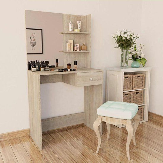 vidaXL Kaptafel 75x40x141 cm eikenkleurig
