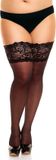 Glamory Couture Hold-up kousen met naad - 20 den - maat 4XL - zwart
