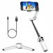 Merkloos Wit Smartphone Gimbal Statief met Selfie Stick & AI Tracking