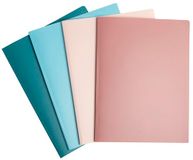 Exacompta - Ref. 86270E - Verpakking met 4 Skandi Documentenhoezen - 20 hoezen - 40 weergaven - Voor A4 - Dim 24 x 32 cm - Halfhard omslag van gerecycled polypropyleen - 4 verschillende kleuren