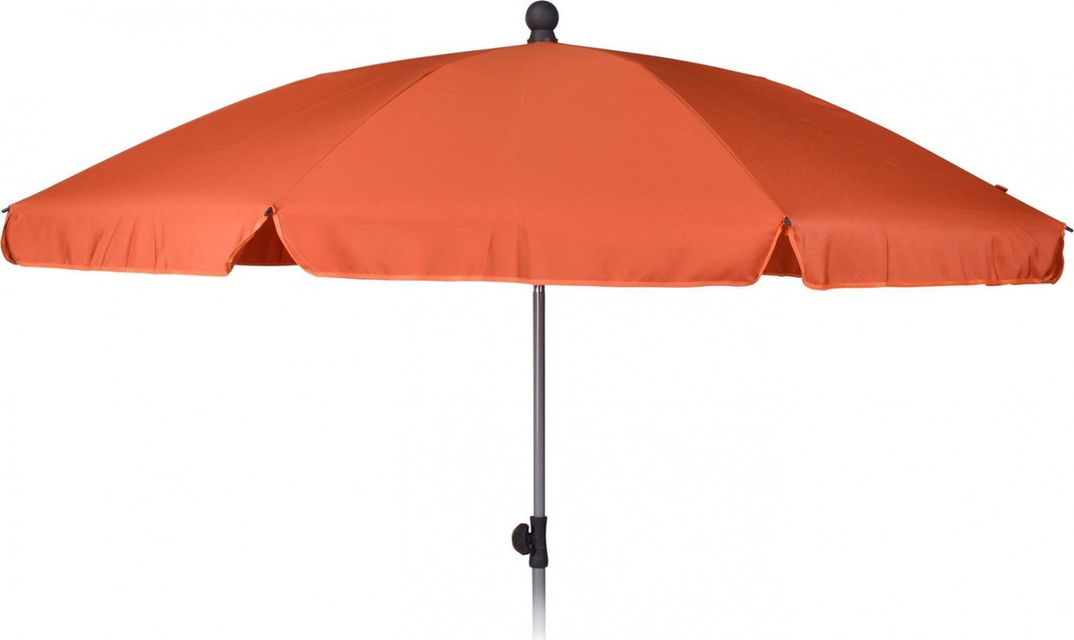 Tom Strandparasol 200 Cm Polyester/aluminium Terracotta/zilver