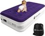 Matelas pneumatique 1 personne avec pompe électrique intégrée pour le camping et les invités